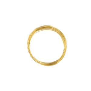 ALLEN COMPANY HUNTING SNARE WIRE - BRASS - Coiled golden wire on a white background, suitable for crafting or jewelry making.
