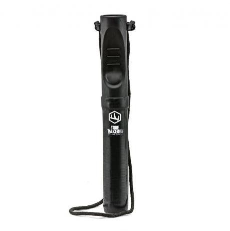 HUNTERS SPECIALTIES TRUE TALKER OG GRUNT CALL - Black True Talker deer call in a carrying case with a lanyard, against a white background.