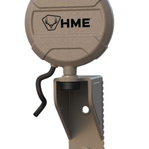 HME EXTERNAL ANTENNA - SIGNAL BOOSTER - A beige HME External Cellular Trail Camera Antenna, featuring a secure mounting bracket and a coiled tether for easy access. Ideal for outdoor and hunting.
