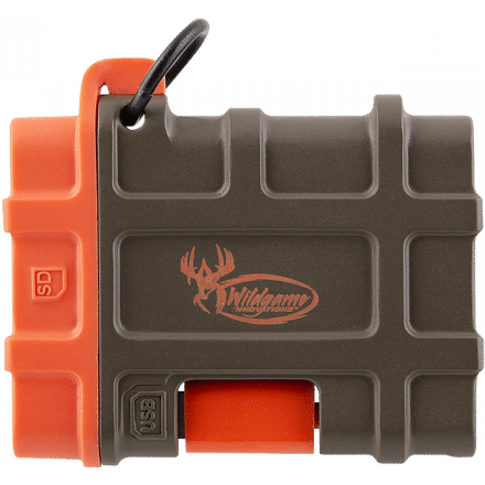 WILDGAME APPVIEW SD CARD READER - Compact Wildgame Innovations device in earthy tones, featuring USB and SD ports, designed for outdoor use.