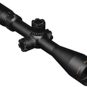 ZEROTECH TRACE 3-18X50 R3 MOA, a sleek black rifle scope displaying elevation and windage knobs, designed for precision aiming in outdoor shooting activities.