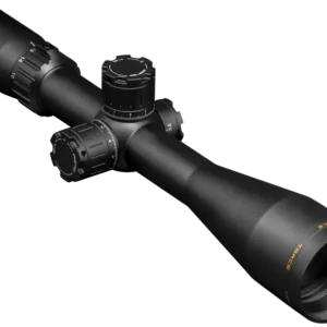 ZEROTECH TRACE ADV 4.5-27X50 RMG FFP MOA, a sleek black rifle scope with multiple adjustment knobs and a rounded objective lens, designed for precision aiming.