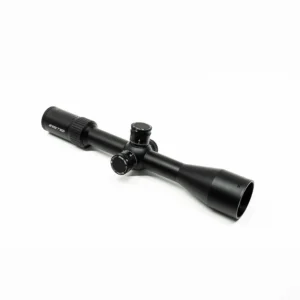 ZEROTECH VENGEANCE 6-24X50 FFP RMG MOA, a sleek black rifle scope with adjustable knobs and a wide lens, ideal for precision aiming and outdoor shooting.