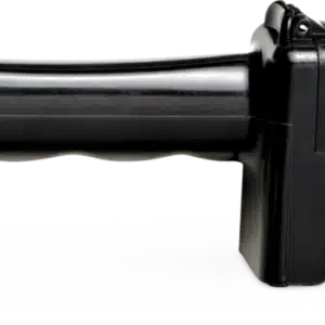 RAPALA CERAMIC WHEEL 2 STAGE SHARPNER, a black knife sharpener with a textured handle and two sharpening slots, featuring a red "Rapala" logo on the side.