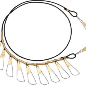RAPALA METAL FISH STRINGER, a circular tool with a black cable and multiple gold and silver metal attachments, designed for securing or gripping objects.