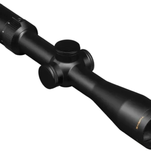 ZEROTECH THRIVE 3-12X44 PHR 3, a black riflescope with adjustable knobs and a tapered lens, designed for precision aiming in various shooting conditions.