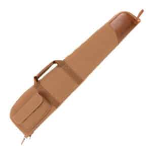 MARLIN CLASSIC RIFLE CASE - 42IN - TAN - Brown/Tan canvas rifle case with leather accents, featuring a handle and side pocket for storage, ideal for transporting firearms safely.