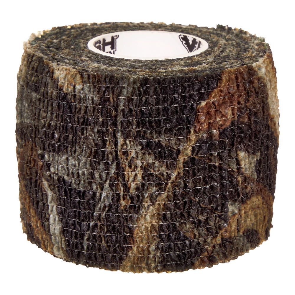 VANISH PROTECTIVE CAMO WRAP - 15FT ROLL - REALTREE MAX5 - A roll of camouflage tape featuring a textured surface in shades of brown and green, ideal for blending gear in natural environments.