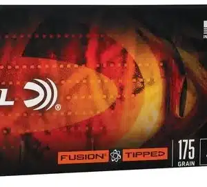 FEDERAL FUSION TIPPED RIFFLE 7MM PRC 175 GRAIN - A box of Federal 7mm PRC 175 grain Fusion Tipped rifle ammo with two cartridges displayed.