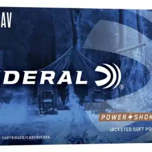 FEDERAL POWER-SHOK RIFLE 300 SAVAGE 150 GRAIN - Box of Federal .300 SAV 150-grain Power-Shok jacketed soft point rifle cartridges, 20 rounds, made in the USA.