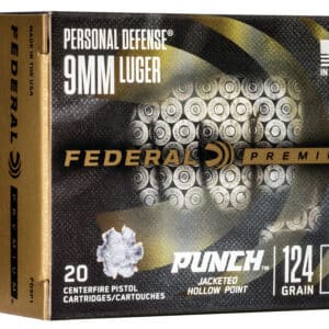 9mm luger 124gr JHP Punch Federal Premium