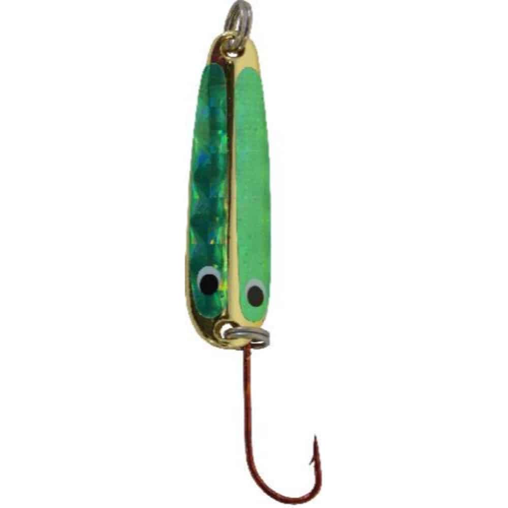 HT Jig A Whopper Hawger Spoon Gold 1/8 oz - Green Prim and Gold