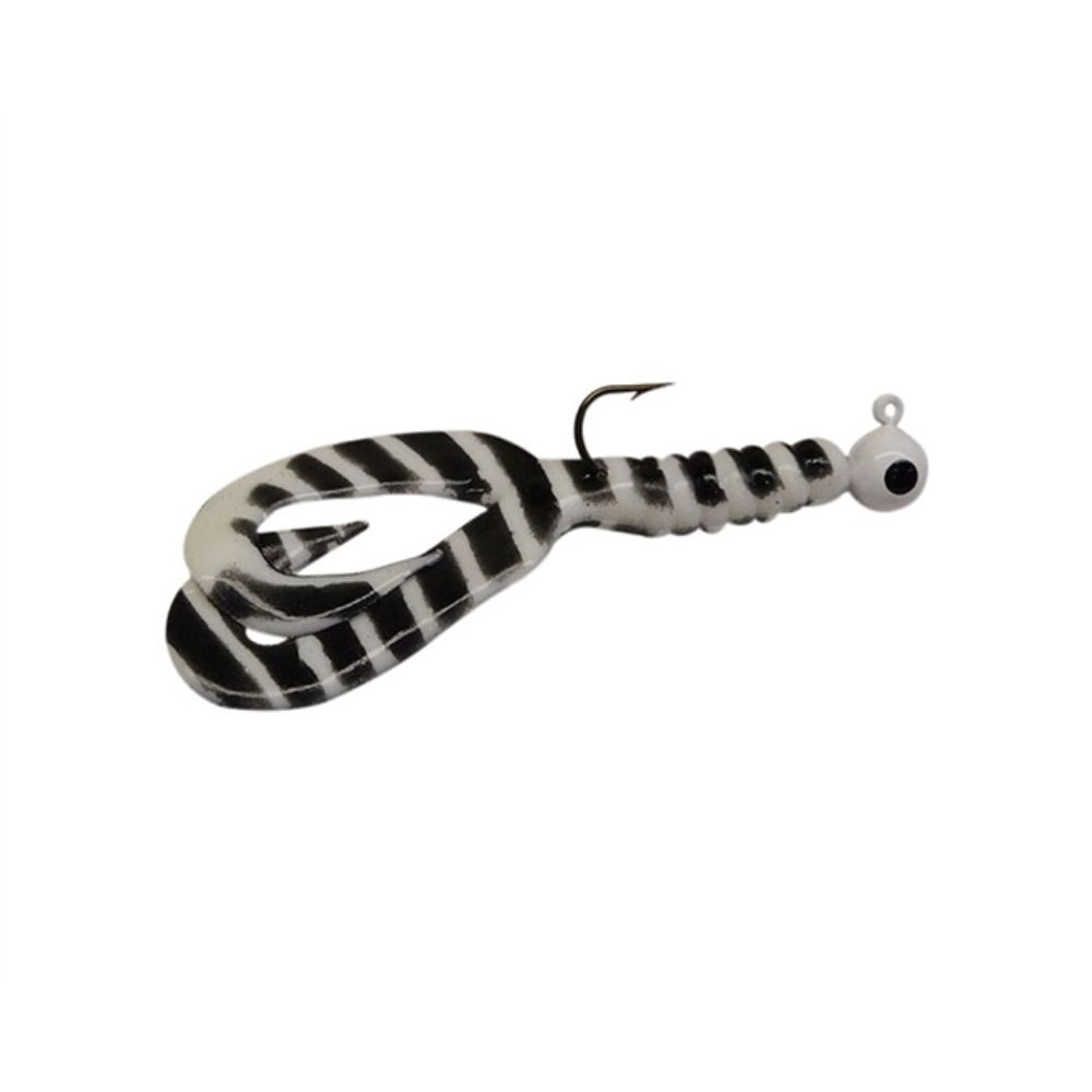 MFS Baits White & Black Stripes DT/White Head/Blk Eye 1/4oz - 2/Pack