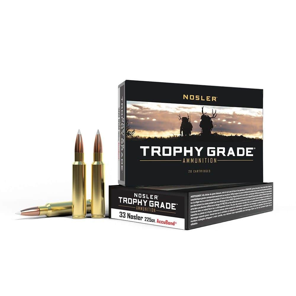 Nosler AccuBond Trophy Grade Ammo - 33 Nosler 225gr (20ct)