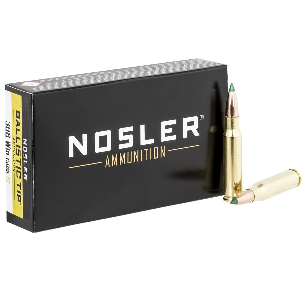 Nosler Ballistic Tip Hunting Ammunition - 308 Winchester 150gr