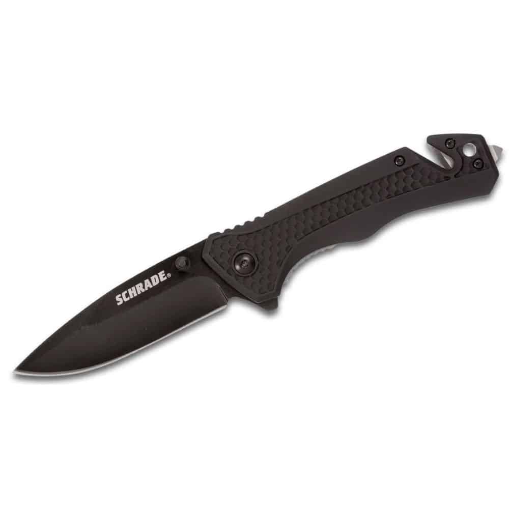 Schrade w/ CutterBlade Folding Knife 3.25" - Black