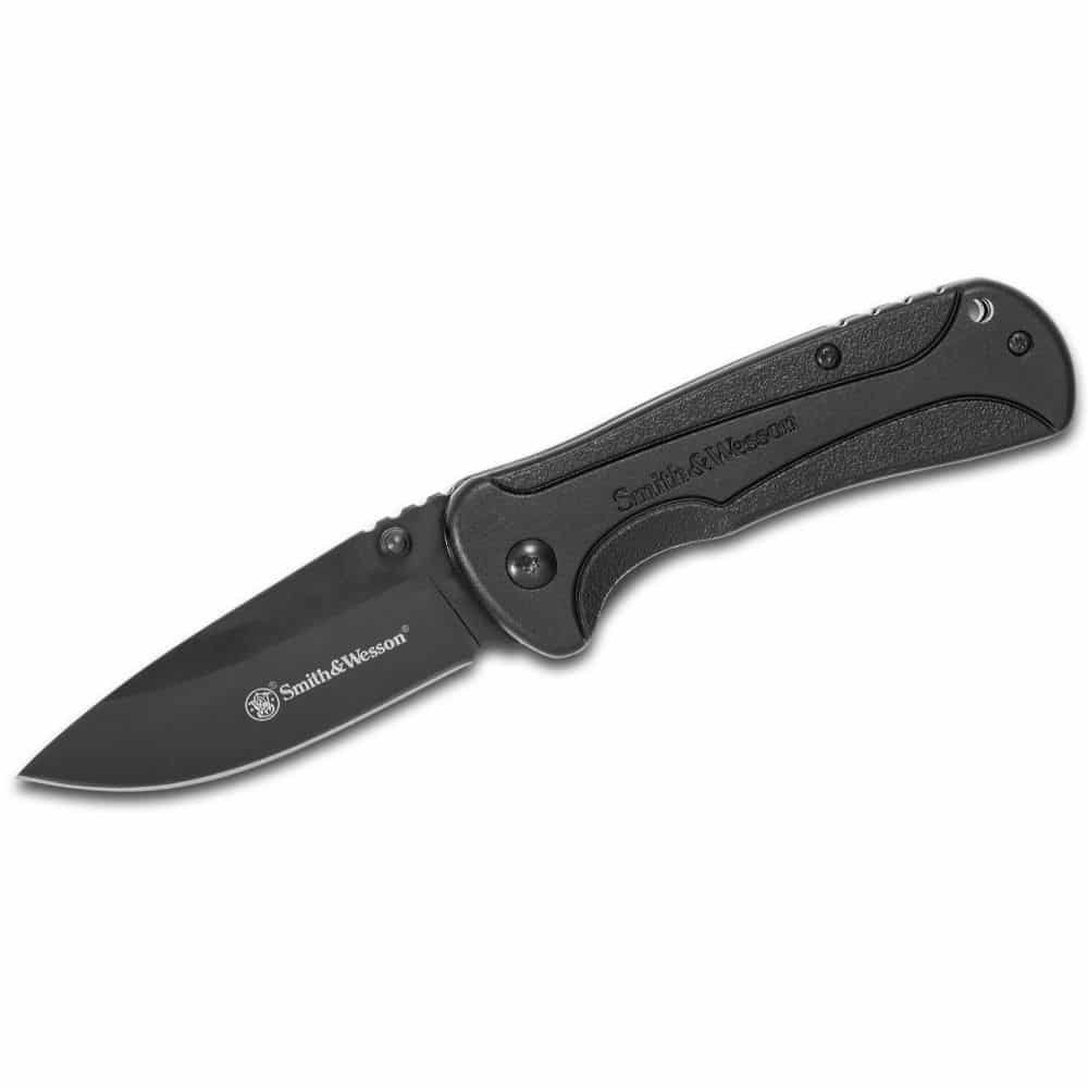 Smith & Wesson Assisted Folding Knife Black Plain Blade 3.25"